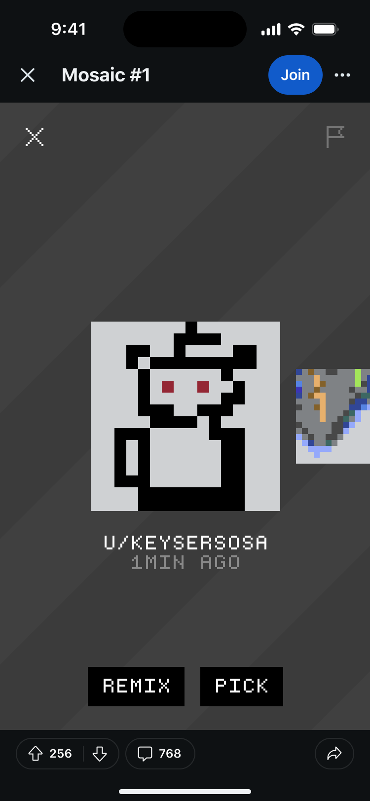 Mosaic remix and pick