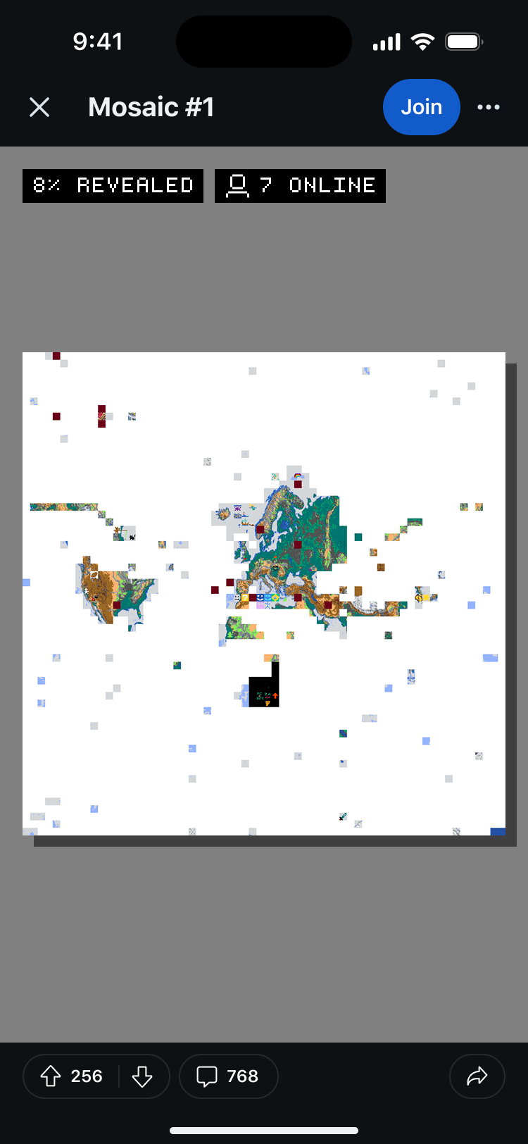 Mosaic shared canvas