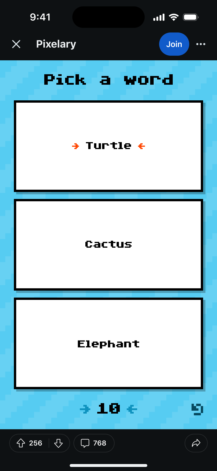 Pixelary — pick a word