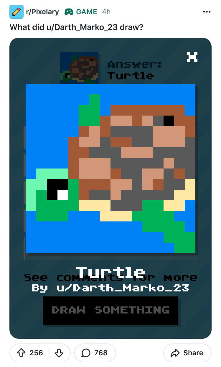 Pixelary post — reveal
