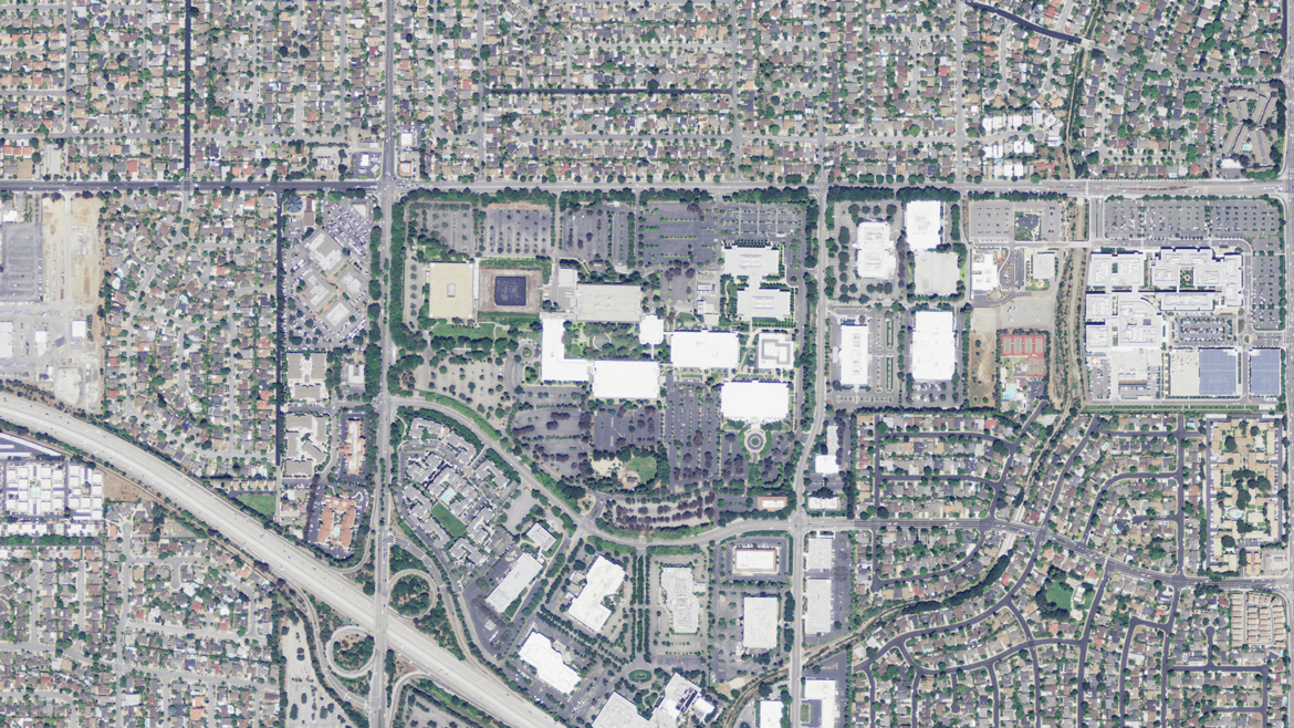 The construction of Apple Park.