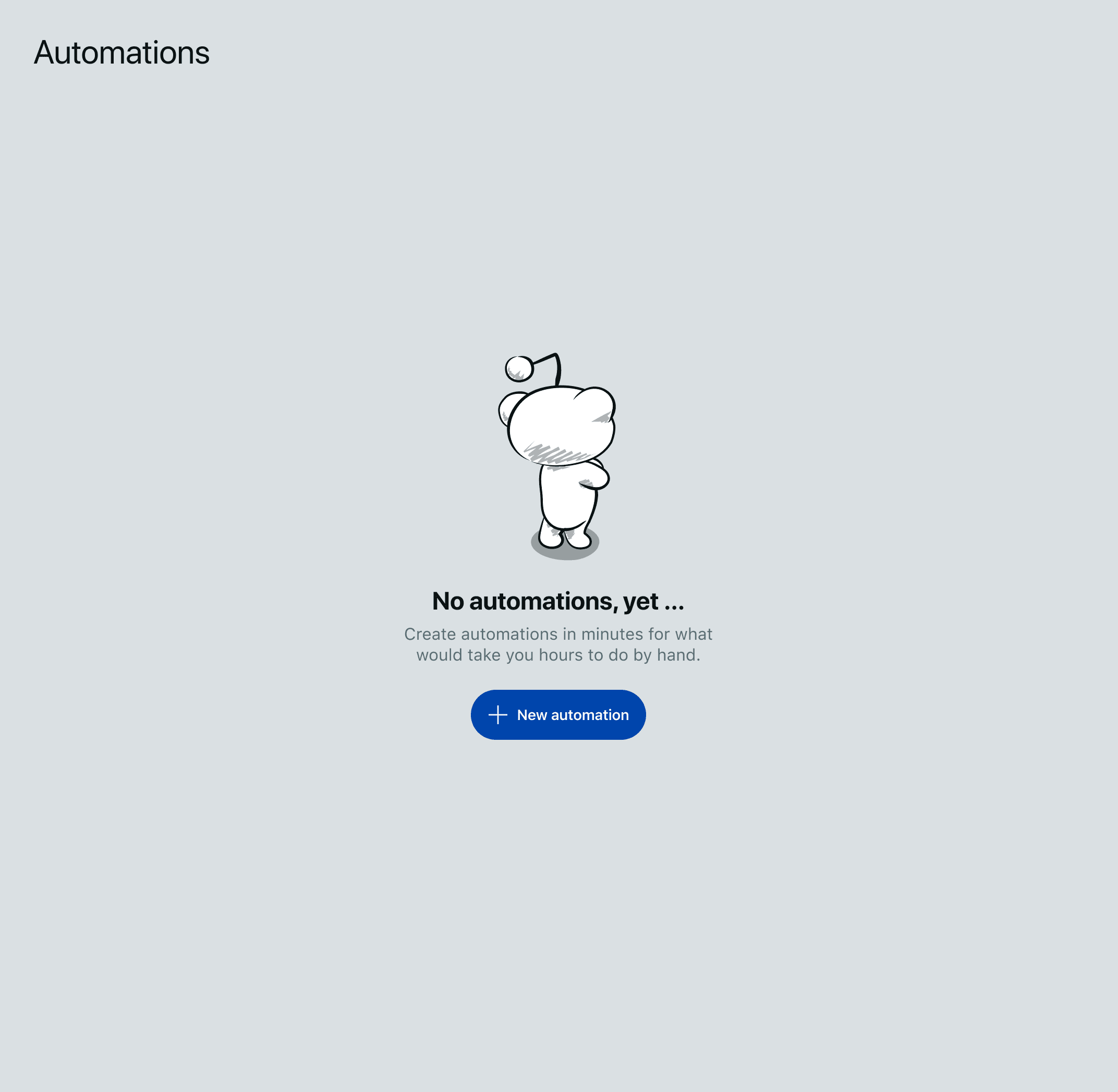 Automations list empty state