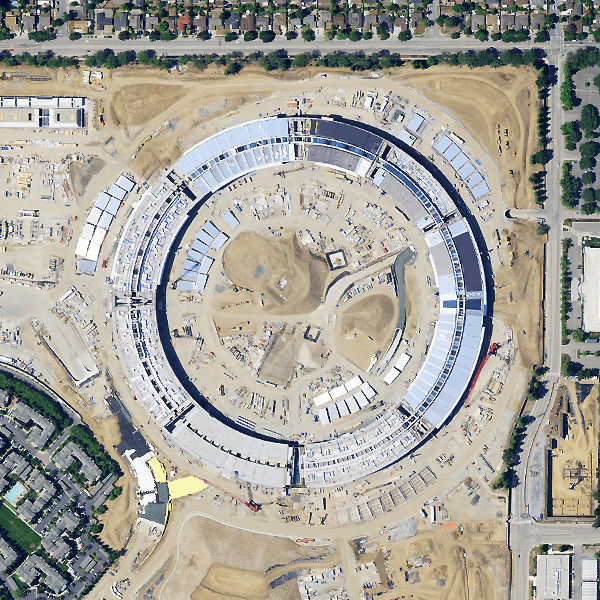 The construction of Apple Park