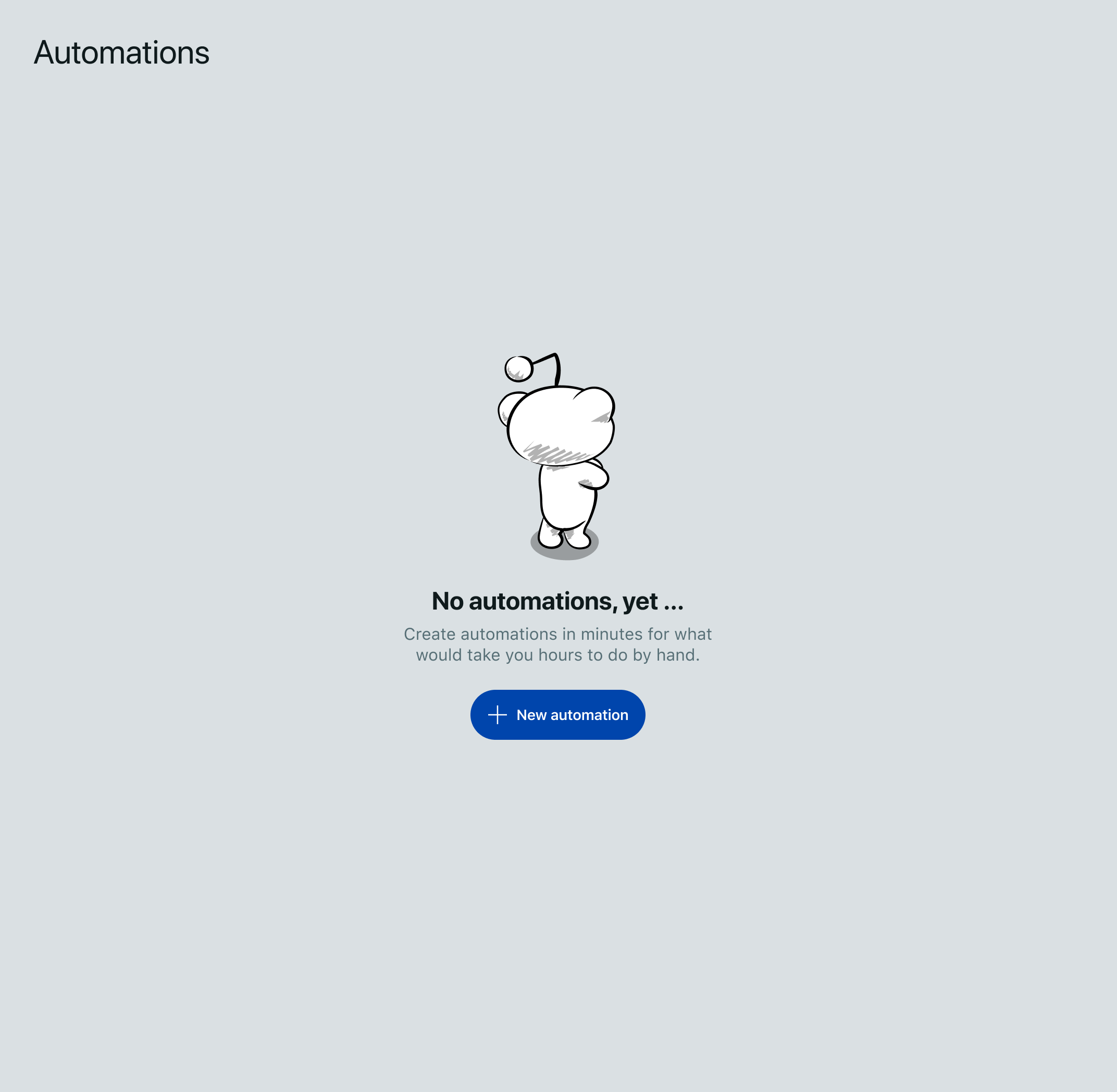 Automations list empty state
